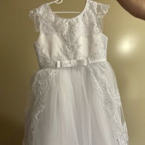 Dress , Color Is White Flower Girl Dress Size 8-9